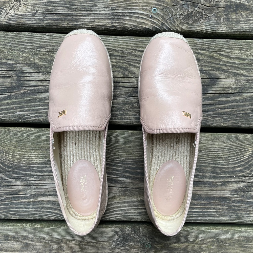Women's Shoes: Michael Kors Leather Slip On Espadrilles - Picture 3 of 8